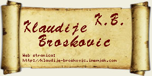 Klaudije Brošković vizit kartica